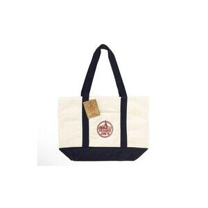 NEW Trader Joe's Logo Canvas Shopping Bag Cotton & Polyester Reusable